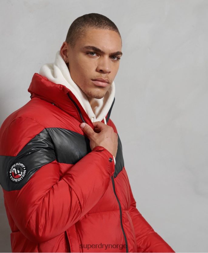 Superdry rød klær 86P46D4789 stratus vattert jakke menn