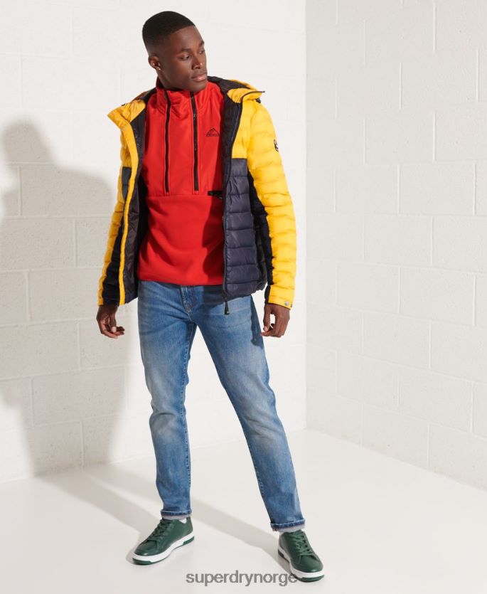Superdry rød klær 86P46D5199 mountain sport fleecejakke med halv glidelås menn