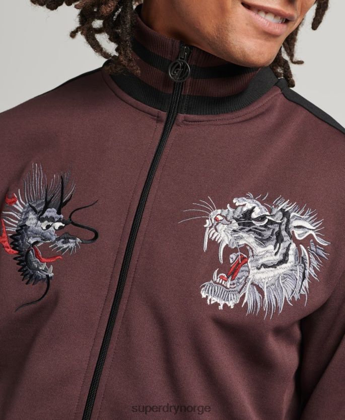 Superdry rød klær 86P46D690 tricot suika treningsjakke menn