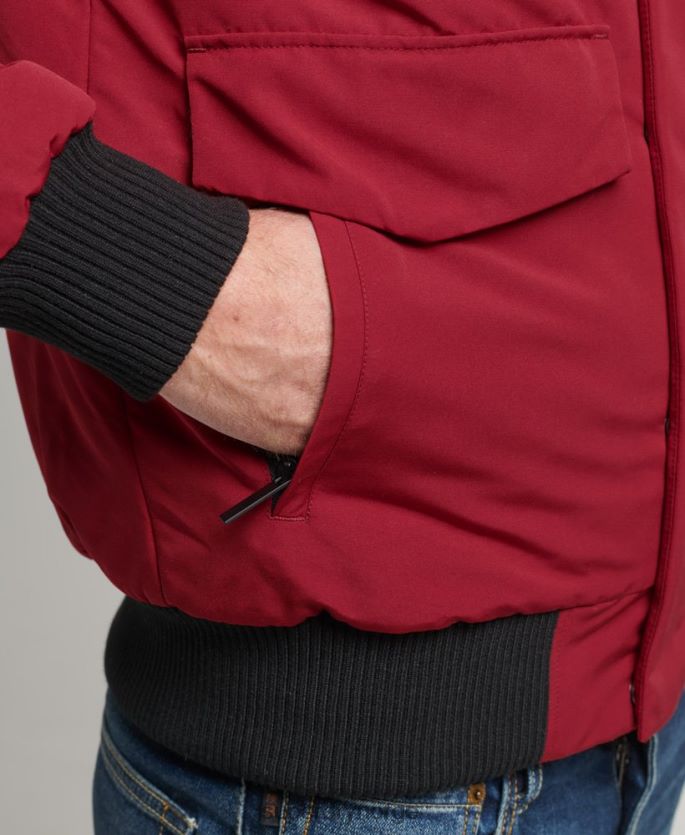 Superdry rød klær 86P46D992 everest bomber jakke menn