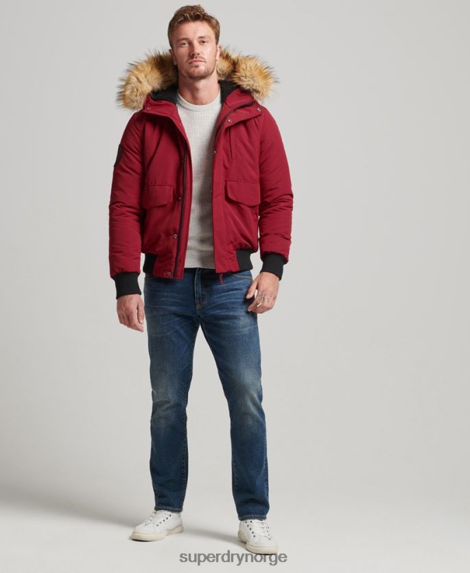Superdry rød klær 86P46D992 everest bomber jakke menn