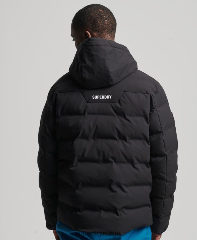 Superdry svart klær 86P46D1066 ski radar pro pufferjakke menn