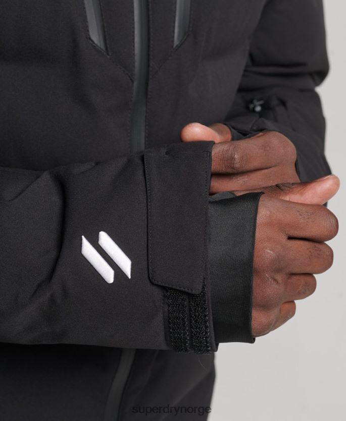 Superdry svart klær 86P46D1066 ski radar pro pufferjakke menn