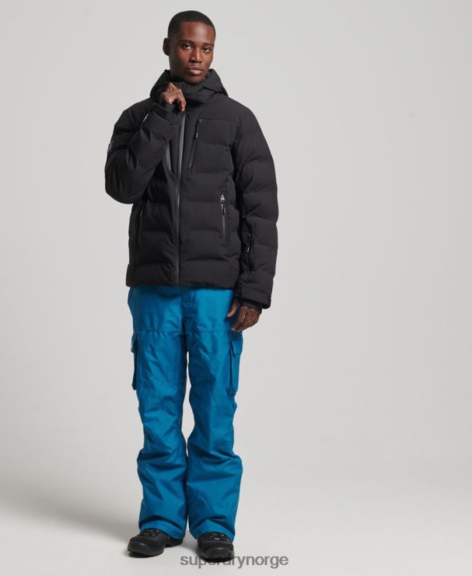 Superdry svart klær 86P46D1066 ski radar pro pufferjakke menn