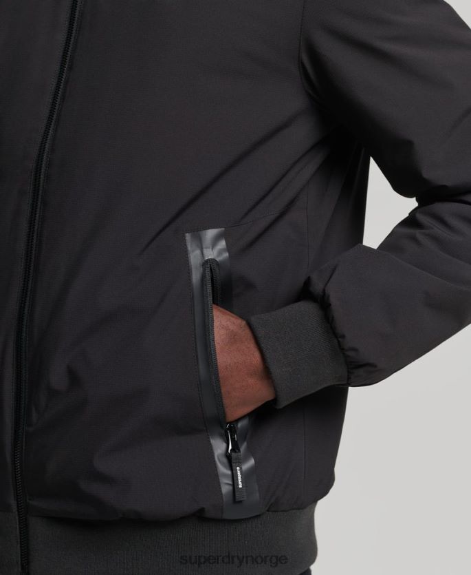 Superdry svart klær 86P46D1109 kode trening harrington jakke menn