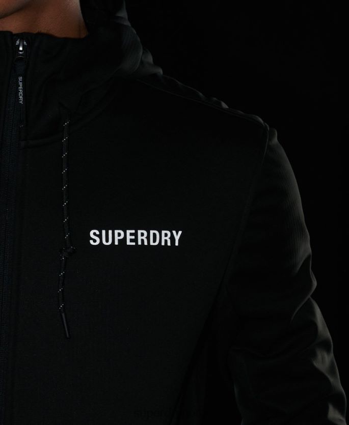 Superdry svart klær 86P46D1112 tech soft shell treningsjakke menn