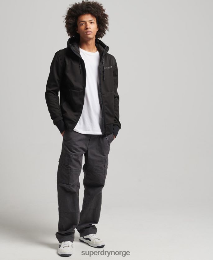 Superdry svart klær 86P46D1112 tech soft shell treningsjakke menn