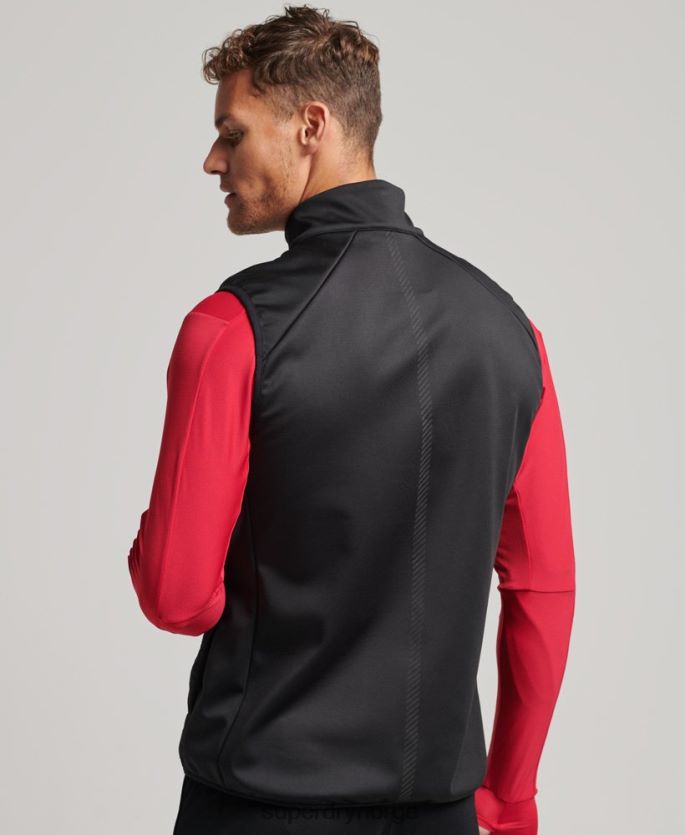 Superdry svart klær 86P46D1133 kjøre hybrid polstret gilet menn
