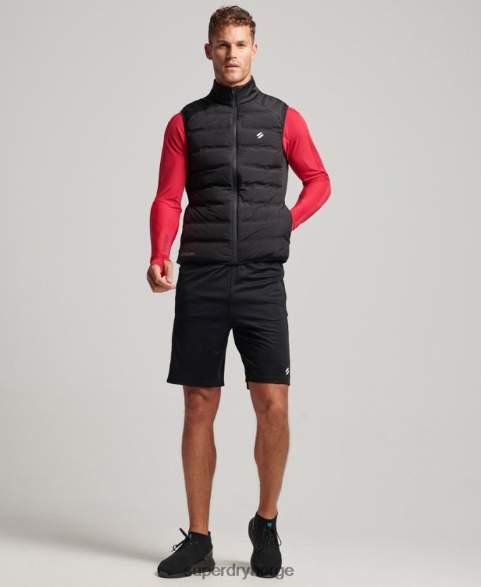 Superdry svart klær 86P46D1133 kjøre hybrid polstret gilet menn