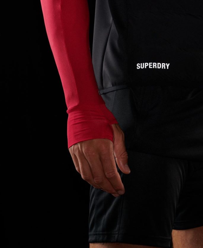 Superdry svart klær 86P46D1133 kjøre hybrid polstret gilet menn