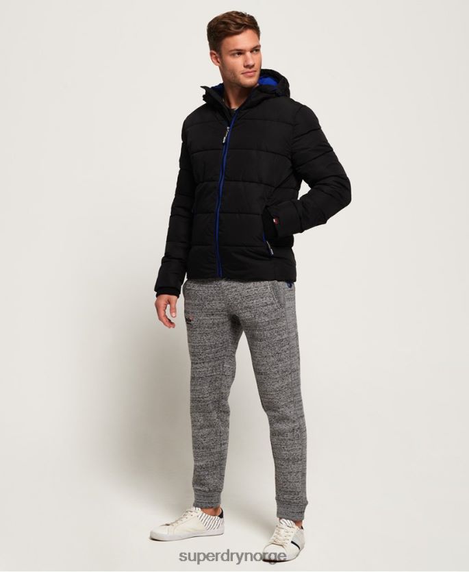 Superdry svart klær 86P46D1170 sports puffer jakke menn