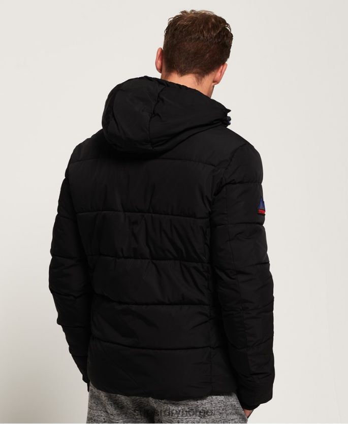 Superdry svart klær 86P46D1170 sports puffer jakke menn