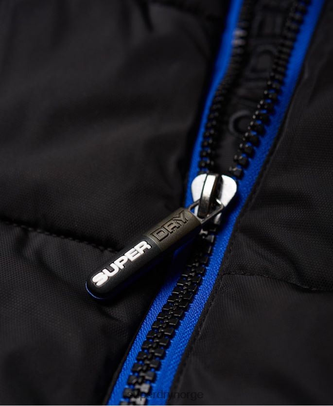Superdry svart klær 86P46D1170 sports puffer jakke menn