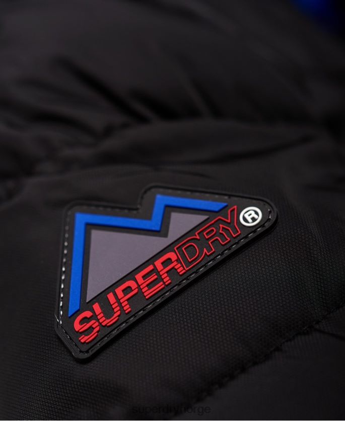 Superdry svart klær 86P46D1170 sports puffer jakke menn