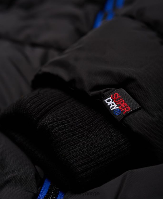 Superdry svart klær 86P46D1170 sports puffer jakke menn