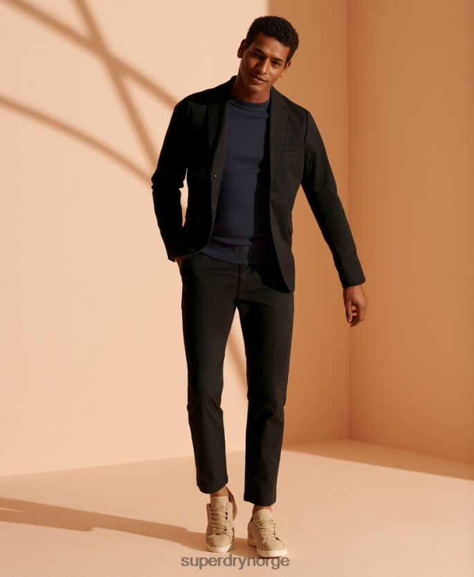 Superdry svart klær 86P46D1173 bomullsblazer i begrenset opplag menn