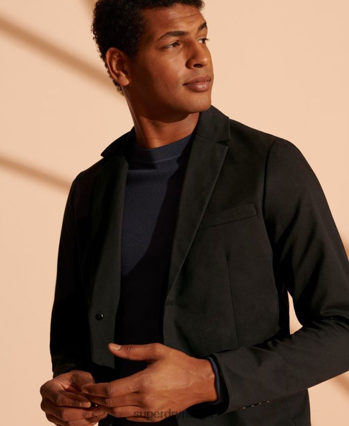 Superdry svart klær 86P46D1173 bomullsblazer i begrenset opplag menn