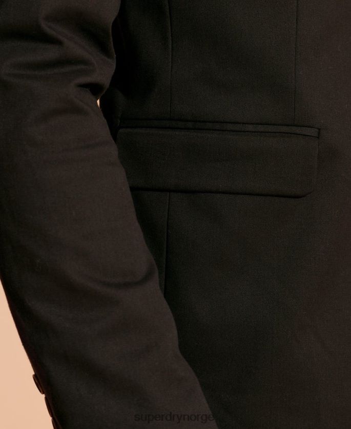 Superdry svart klær 86P46D1173 bomullsblazer i begrenset opplag menn