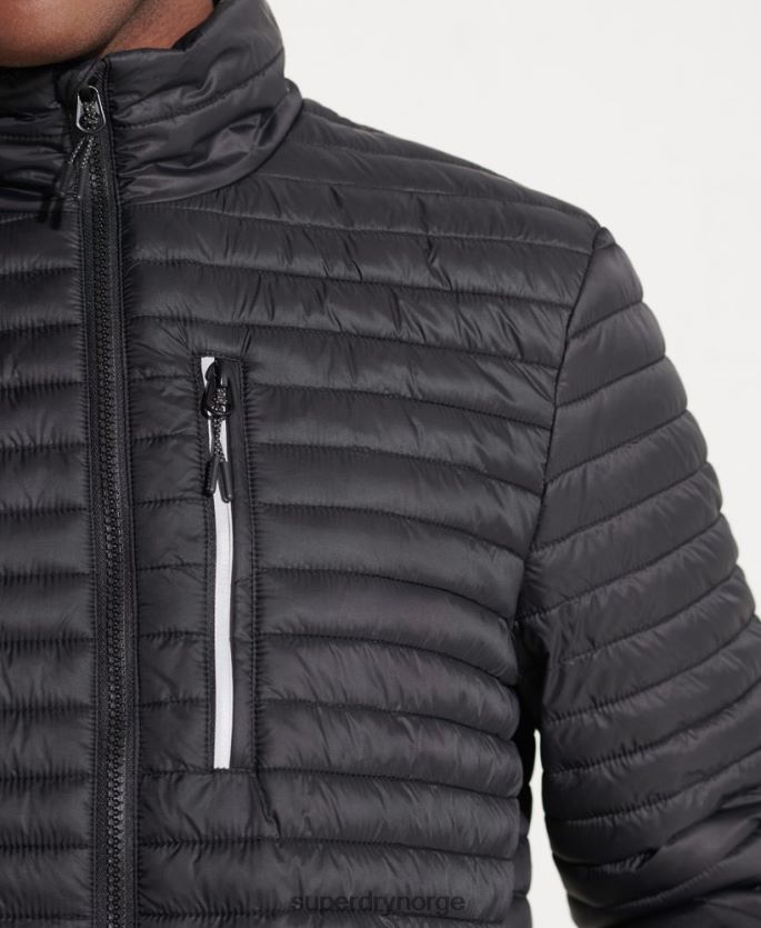 Superdry svart klær 86P46D1184 micro quilt packaway fuji jakke menn