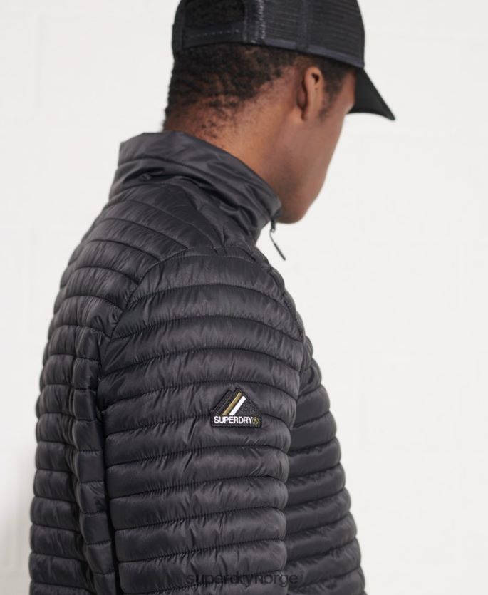 Superdry svart klær 86P46D1184 micro quilt packaway fuji jakke menn