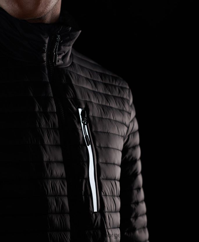 Superdry svart klær 86P46D1184 micro quilt packaway fuji jakke menn
