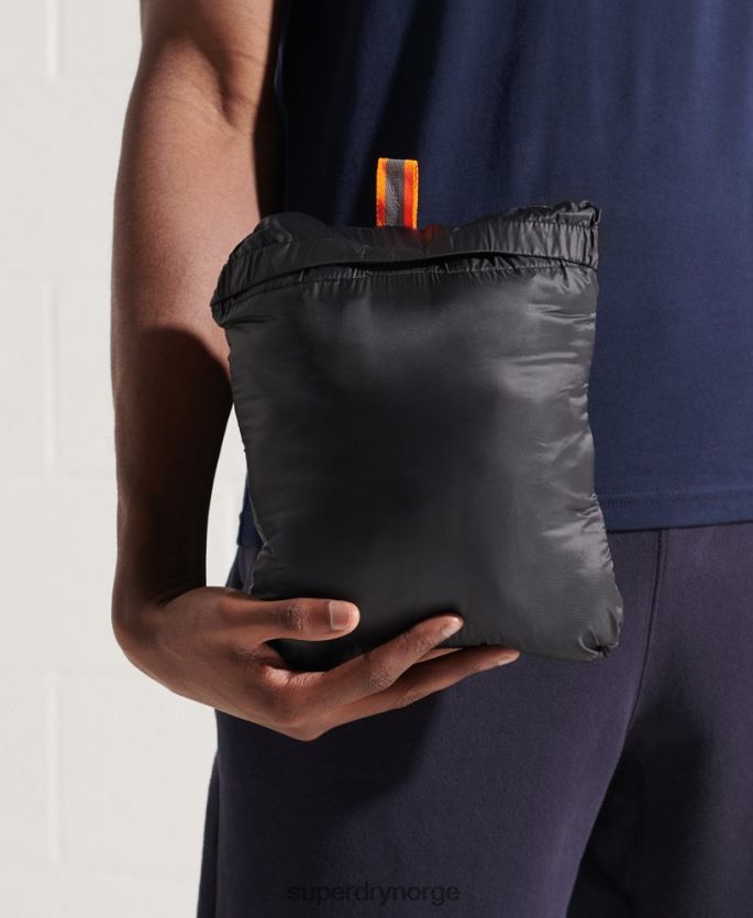 Superdry svart klær 86P46D1184 micro quilt packaway fuji jakke menn