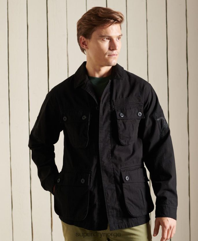 Superdry svart klær 86P46D4484 kinesisk nyttår tropisk kampjakke menn