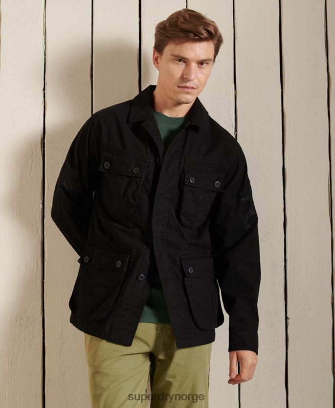 Superdry svart klær 86P46D4484 kinesisk nyttår tropisk kampjakke menn