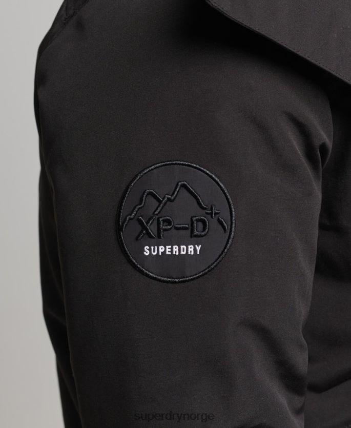 Superdry svart klær 86P46D4591 expedition everest bomber vattert jakke menn