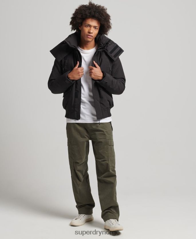 Superdry svart klær 86P46D4591 expedition everest bomber vattert jakke menn