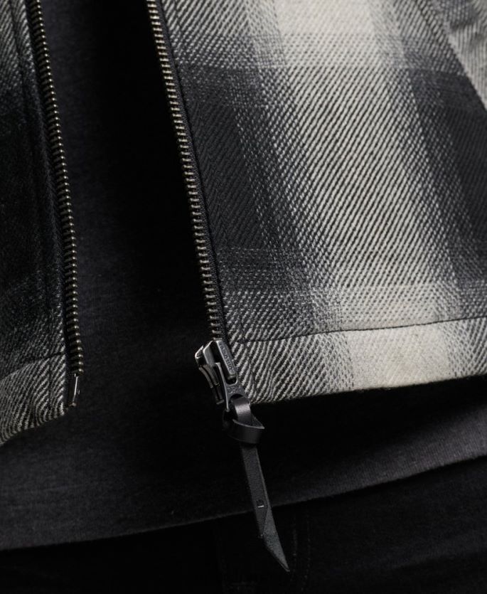 Superdry svart klær 86P46D4594 vintage ull harrington jakke menn