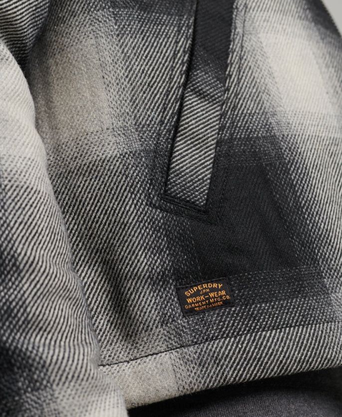 Superdry svart klær 86P46D4594 vintage ull harrington jakke menn