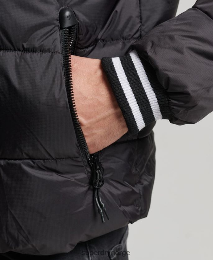 Superdry svart klær 86P46D4597 sport puffer color block jakke menn