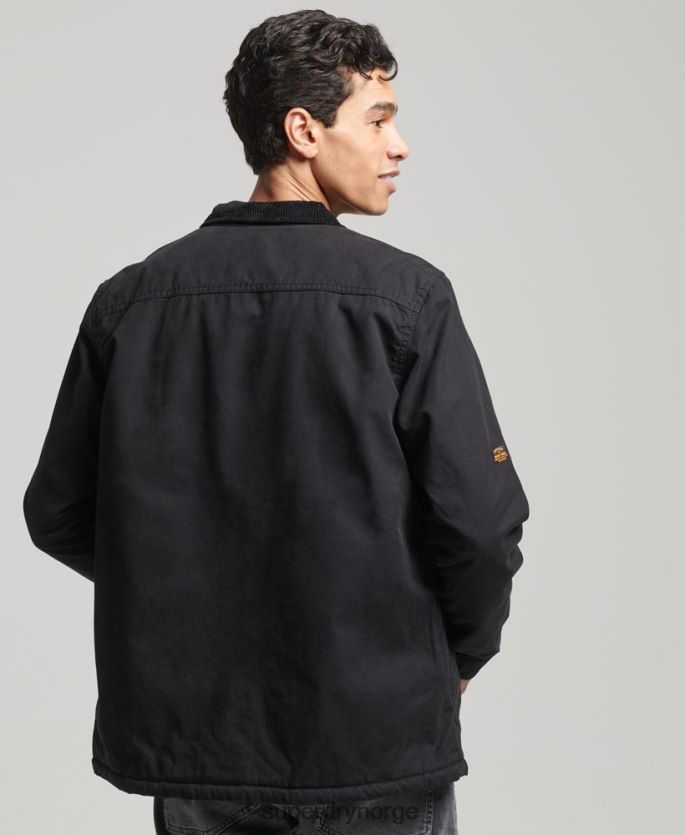 Superdry svart klær 86P46D4598 bruksblanding over skjorte menn