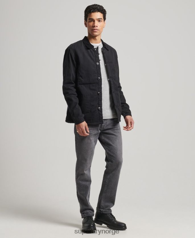 Superdry svart klær 86P46D4598 bruksblanding over skjorte menn