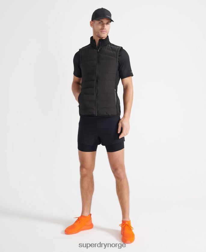 Superdry svart klær 86P46D4609 kjøre tilpasningsdyktig gilet menn