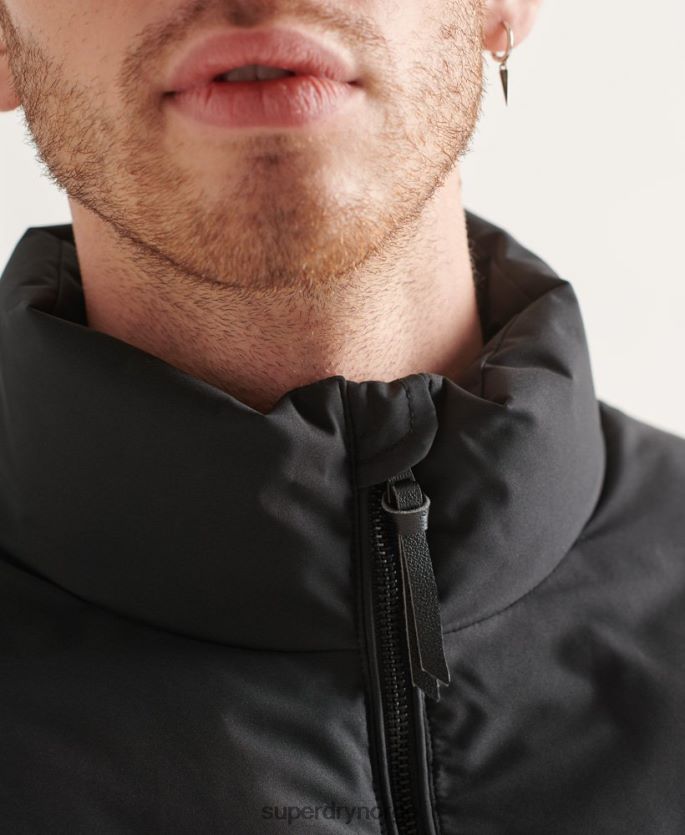 Superdry svart klær 86P46D4622 ultimat radar vattert jakke menn