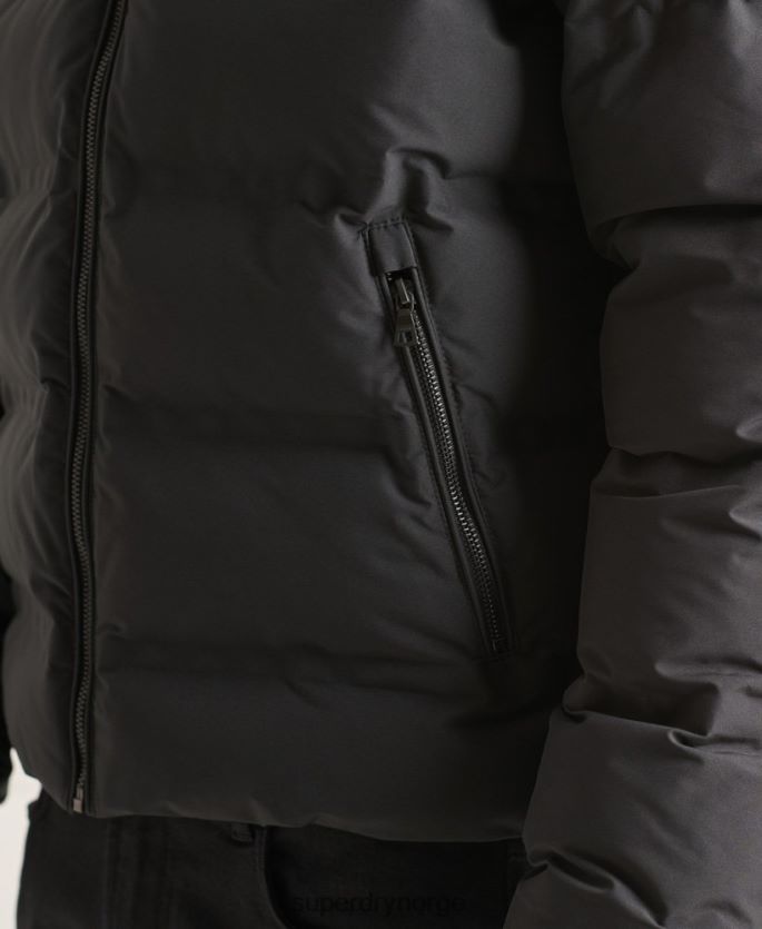 Superdry svart klær 86P46D4622 ultimat radar vattert jakke menn
