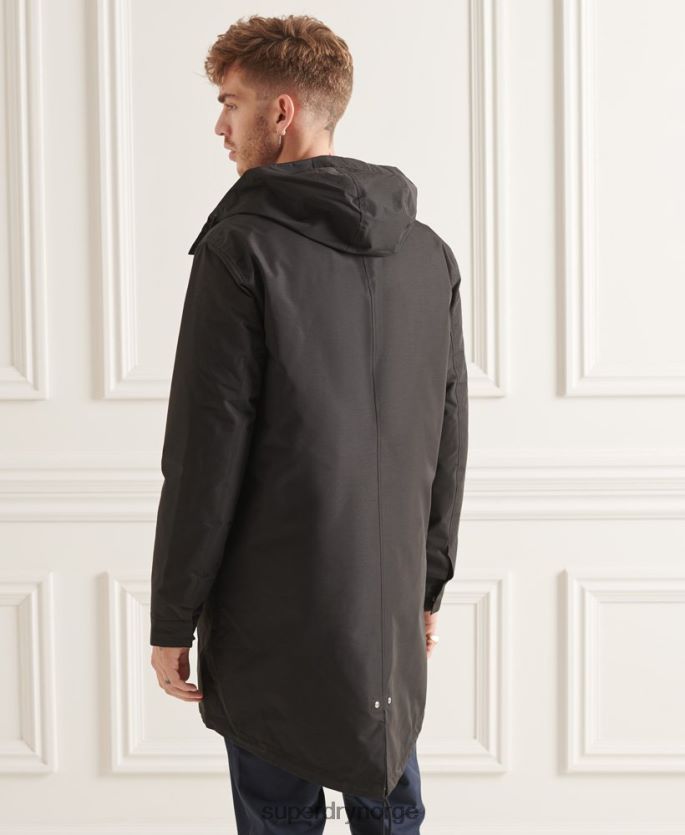 Superdry svart klær 86P46D4660 studios 3-i-1 fishtail parka menn