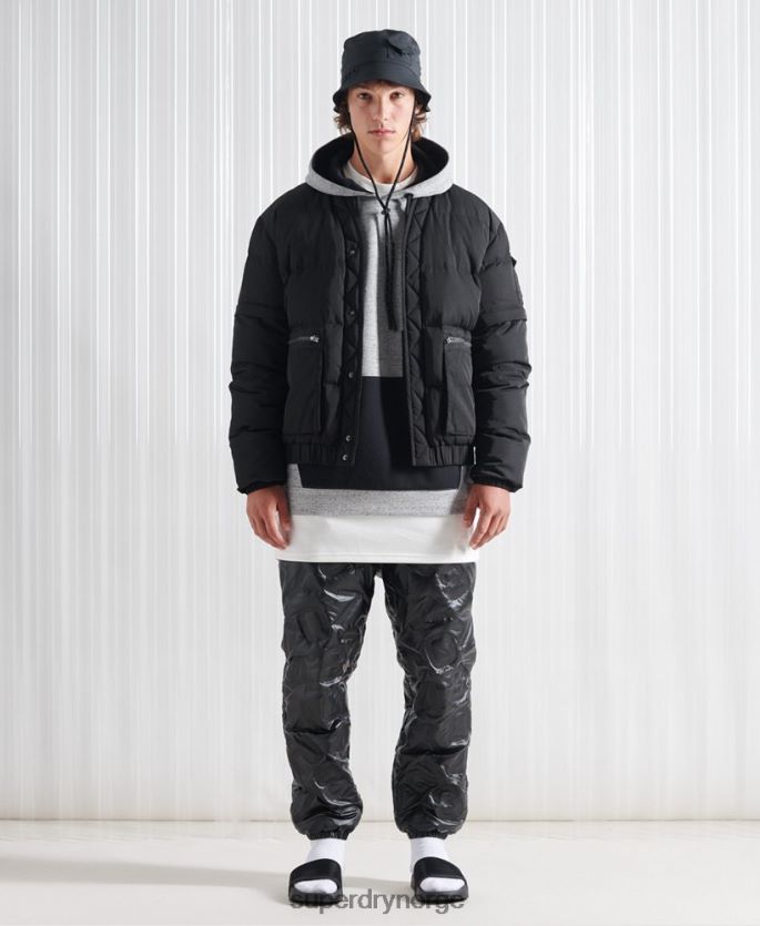 Superdry svart klær 86P46D4670 limited edition sdx 2 i 1 dunjakke menn