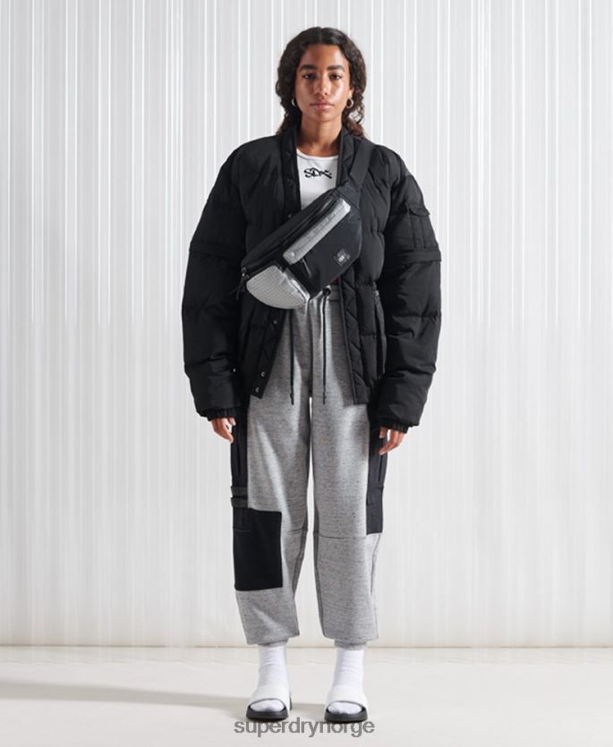 Superdry svart klær 86P46D4670 limited edition sdx 2 i 1 dunjakke menn