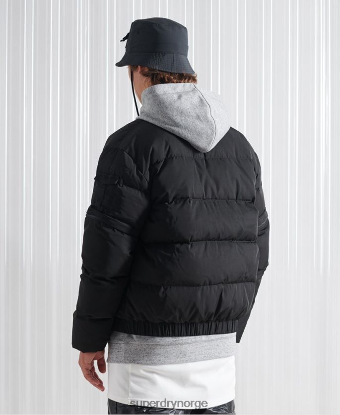 Superdry svart klær 86P46D4670 limited edition sdx 2 i 1 dunjakke menn
