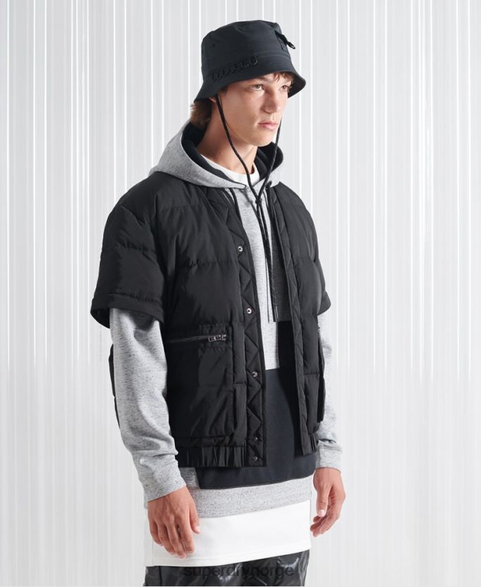 Superdry svart klær 86P46D4670 limited edition sdx 2 i 1 dunjakke menn