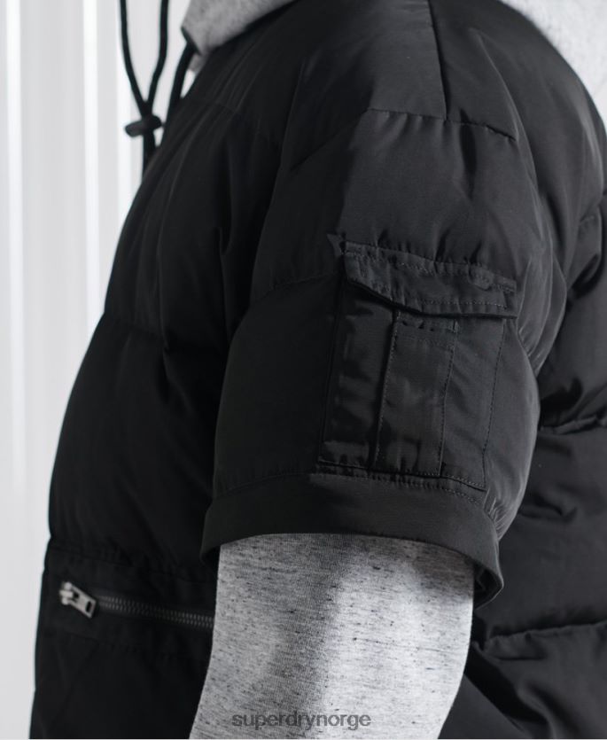 Superdry svart klær 86P46D4670 limited edition sdx 2 i 1 dunjakke menn
