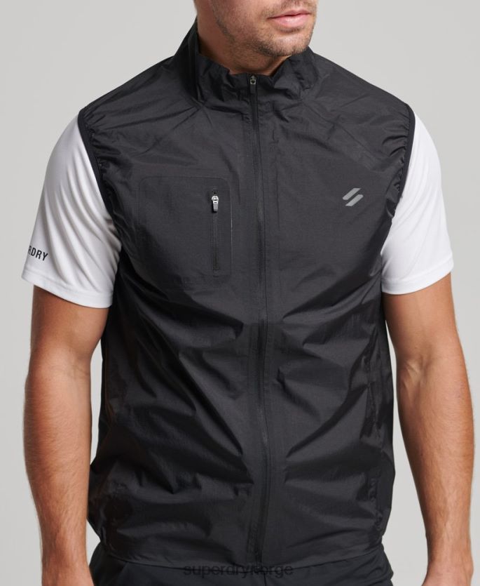 Superdry svart klær 86P46D4726 løpe lett vindgilet menn