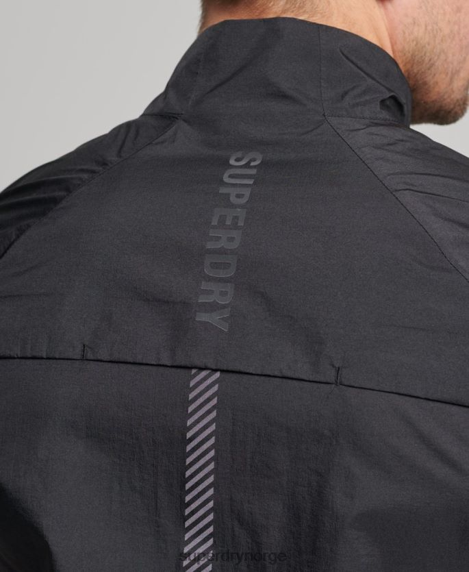 Superdry svart klær 86P46D4726 løpe lett vindgilet menn