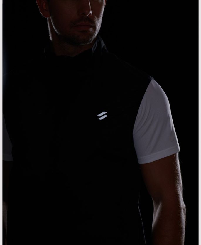 Superdry svart klær 86P46D4726 løpe lett vindgilet menn