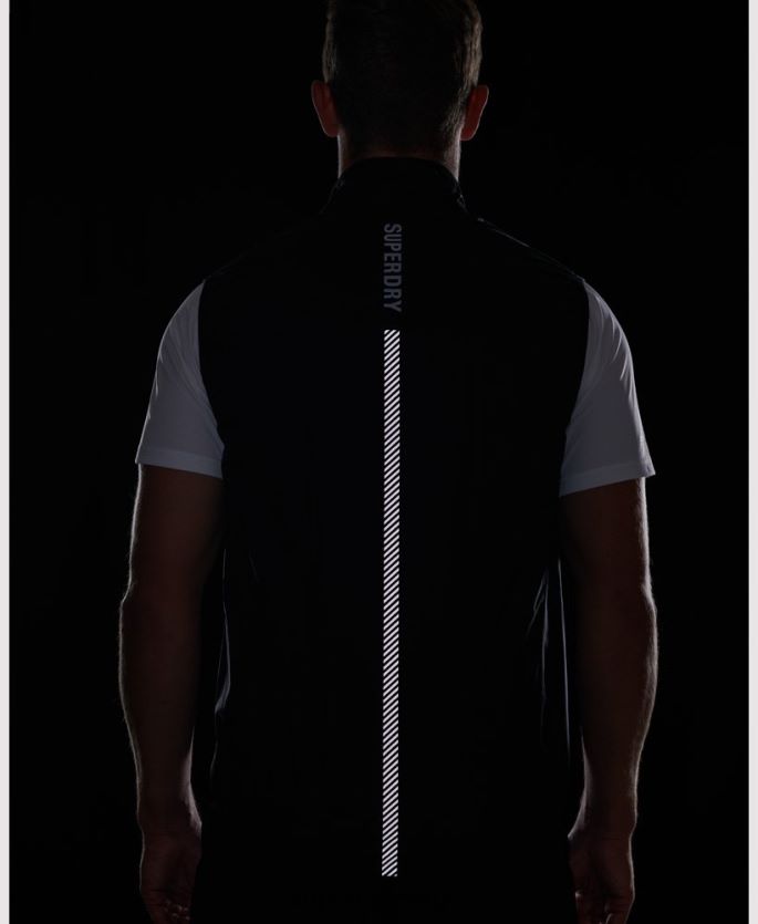 Superdry svart klær 86P46D4726 løpe lett vindgilet menn