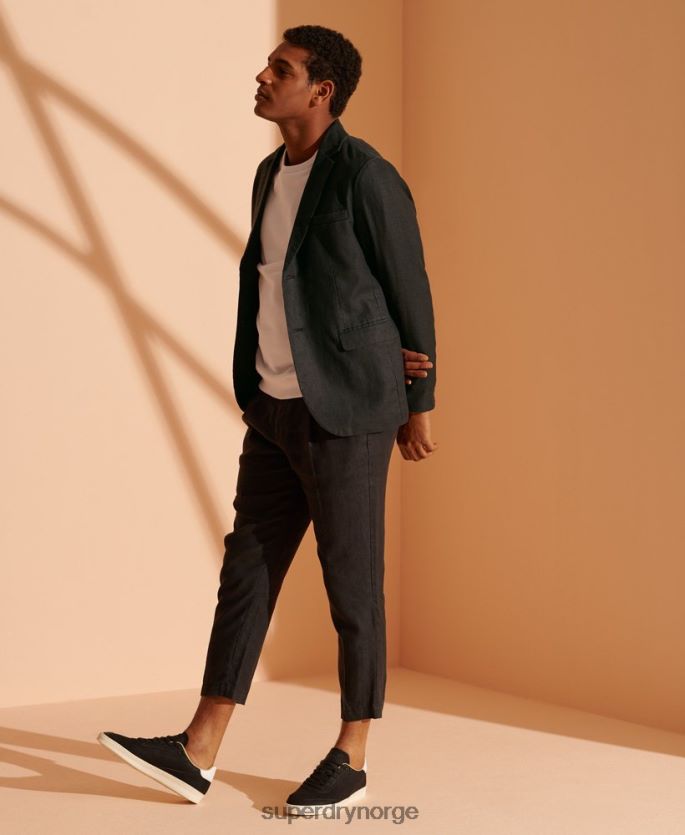 Superdry svart klær 86P46D4737 hamp blazer i begrenset opplag menn