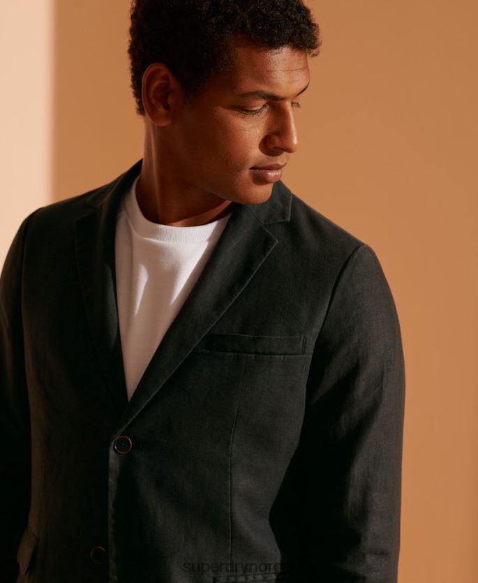 Superdry svart klær 86P46D4737 hamp blazer i begrenset opplag menn